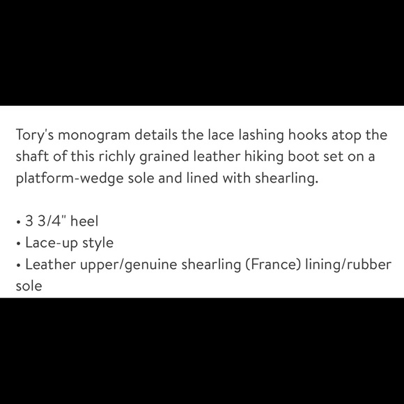 Tory Burch Hiker Wedge Shearling BootieW/box - Picture 3 of 9